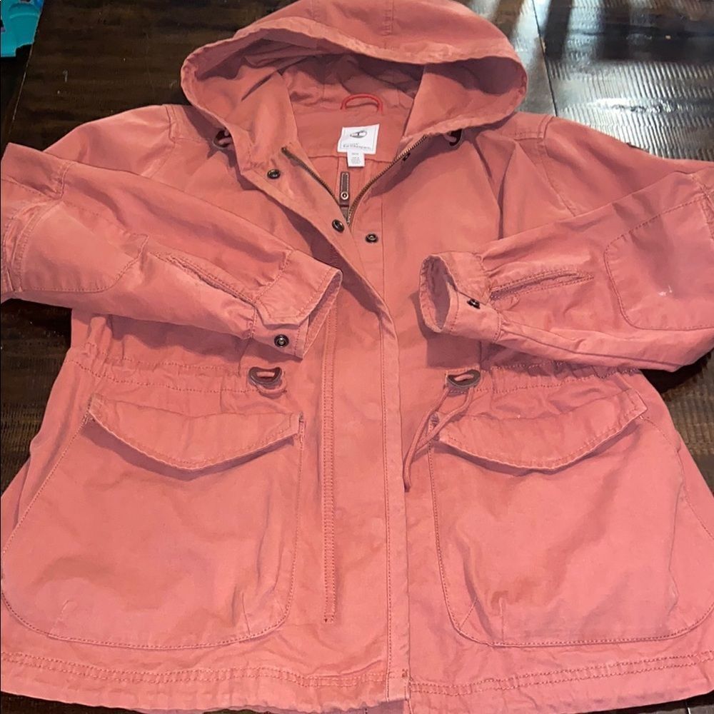 Timberland Orange-Brown Utility Jacket with Hood Size Medium